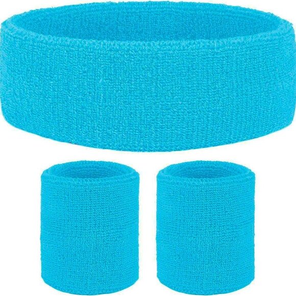 80s Sweatband, Sports Headband and Wristbands, Sweat Bands Neon Colors, 80s Part - Picture 3 of 7